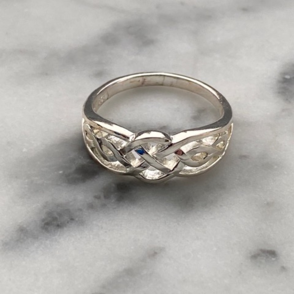 Vintage Sterling Silver Celtic Weave Ring